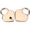 Hztyyier 2 set lucchetti mini a forma di cuore, lucchetto vintage in metallo con chiusura in oro con chiavi per libro per bagagli