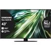Samsung TV QE43QN90DATXZT Neo QLED 4K Mini LED, Smart TV 43 Processore NQ4 AI Gen2, Neo Slim, DVBT-2, Q-Symphony & Dolby Atmos, Integrato con Alexa, Titan Black 2024