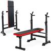 BalanceFrom RS 40 Stazione di allenamento regolabile pieghevole multifunzionale panca da allenamento olimpico regolabile con rastrelliera per squat, nero