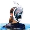 HINATAA Maschera Snorkeling Integrale Adulti,Anti-fog Maschera Subacquea Doppia Flottante,180° Maschera Boccaglio Snorkeling Anti-Leak Supporto Camera,Maschera Sub Adulto Bambini (Verde, S/M)