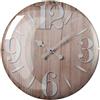 Baroni Home Baroni Orologio da Parete in PVC Silenzioso Stile Vintage Numeri Bianchi Vetro Lenticolare Bianco 51x51x6 cm