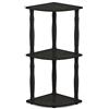 Furinno Scaffale ad Angolo Espresso/Black Classic Tube 3 livelli - tubi classici