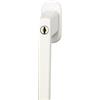 Abus Fg110 Maniglia con Blocco Antifurto, Serratura a Spinta con Cilindro per Finestre, Chiave Maestra, Livello di Sicurezza: 2, 59221, Bianco