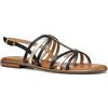 Geox D Sozy Plus C, Sandalo Scorrevole Donna, Black/Lt Gold, 41 EU