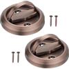PATIKIL Incasso Porta Maniglie 2pz Rotondo Filo Maniglie Inox Acciaio Mobili Serrature Nascoste Incorporato Ignifugo Porta Mobili Tirare Scuro Oro
