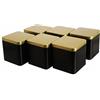 Dosenritter | 6 x contenitori angolari nobili per tè, oro e nero, a prova di aroma, in metallo, per 150 g di Earl Grey | 9 x 9 x 9 cm (A,L,P) | ideale anche come contenitore per spezie