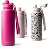 MAMEIDO Borraccia Termica con Cannuccia 700 ml, Termo Isolata senza Perdite, Thermo per Bevande Calde, Senza BPA, Borracce Termiche Inox Palestra (Glow Couture)
