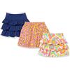 Amazon Essentials Gonne Pantalone lavorate a Maglia con Volant (precedentemente Spotted Zebra) Bambine e Ragazze, Pacco da 3, Bianco Stampa Arcobaleno/Blu Marino/Rosa Dolciumi, 8 Anni