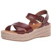 Amazon Essentials Sandalo Espadrillas Flatform Donna, Marrone, 35.5 EU