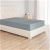 Amazon Basics Lenzuolo con angoli Singolo, 90 x 190 x 30 cm, in 100% Microfibra con altezza da 30cm, Blu Spa