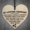 RED OCEAN Targa commemorativa in legno a forma di cuore con scritta in inglese In Loving Memory of Family