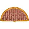 DRW Ventaglio Legno decorato con foglie Art Deco 42 cm