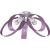 ONLI Plafoniera soffitto 5 luci con Petali in Metallo Traforato Color Malva