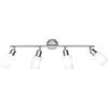 RL LIVE YOUR LIGHT Reality R80014007 Mars Faretto, 4xE14, 40 W, Nichel opaco/Bianco, 60x21CM