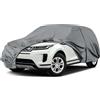 JUDANNA Copertura impermeabile per auto per Land Rover Range Rover Evoque 2011-2025, copertura completa per auto con cerniera, adatta per tutte le stagioni, con fasce paravento, colore grigio