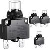Clyxgs CLDIY Interruttore di alimentazione 7 A con protezione termica da sovraccarico 88 Series Manual Push Button Reset con morsetti a collegamento rapido e cappuccio impermeabile 32 VDC o 125 / 250 VAC 4