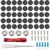 Roucerlin Kit di 202 bottoni di riparazione per tettuccio dell'auto, perni di riparazione in tessuto con strumento e puntina, rivetti a scatto per tetto auto, fibbia per rivestimento interno del veicolo (nero)