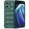 ESTH® Custodia Silicone Liquido per Oppo Find X5 Lite con Protezione Anti-Germi e Fodera in Microfibra, Cover in Silicone a Antiurto 360°, Verde