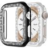 EIHAIHIS 2 Pezzi Custodia Protettive Doppia Fila di Diamanti per Apple Watch 40mm 44mm 42mm 46mm 41mm 45mm, Cava Lustro Antigraffio Sensibile Tocco Paraurti Protettivo PC Rigido per iWatch 11 10 9 8 7 6 5 4 SE