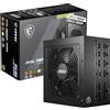 MSI MAG A850GL - Alimentatore PCIE5, 850 W, 80 Plus Gold, completamente modulare, ATX 3.0, supporto GPU PCIe 5.0, cavi piatti neri, garanzia 7 anni