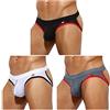 Casey Kevin Jockstrap Uomo Intimo 3 Pezzi, Perizoma Uomo Mutande Slip Tanga String Thong Sospensorio Maschile Traspirante Sportivo