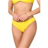Goldenpoint Donna Costume da Bagno Sangallo - Parte Bassa del Bikini - Slip Fianco Basso in Microfibra Sangallo Tinta Unita Taglia S Colore Giallo