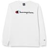 Champion Legacy American Classics - L-S Crewneck Maglietta a Manica Lunga, Bianco, S Uomo FW23