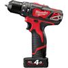 Milwaukee TRAPANO AVVITATORE MILWAUKEE A PERCUSSIONE 12 Volt M12 BPD402C