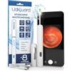 Udivita Otoscopio Pulizia Orecchie Rimozione Cerume con Telecamera 1920p WiFi 3,6mm - UdiGuard Pulitore Orecchie Digitale 6 Luci LED e Adulti Bambini Animali - Compatibile con iPhone iPad Android Bianco