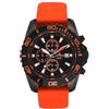 Lorenz - Orologio sportivo da uomo - Cronografo al quarzo Modello 026117OB - Orologio Subacqueo con cinturino in gomma di colore arancio