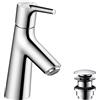 hansgrohe Talis S Miscelatore monocomando lavabo 80 con push-open, cromo, 72011000