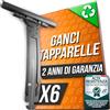 Assure Aura Pack 6 Ganci Tapparella in Plastica Resistente con Rinforzo in Acciaio Zincato - Ricambi per Tapparelle Avvolgibili Manuali in PVC o Alluminio - Facili da Montare - Elevata compatibilità (6)