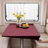 VFGFDJNDFX Copritavolo Rettangolare Con Bordo Elastico Per Camper, Tovaglia Antimacchia Impermeabile PVC, Moderna Jacquard PU Tovaglie (Rosso Scuro,60 * 60cm(quadrata))