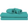 Corredocasa Completo Lenzuola Matrimoniale in Microfibra Alta Qualità Made in Italy - Completo Letto, Lenzuolo Sopra, Coppia Federe, in Tinta Unita, Leggero e Morbido (Verde Acqua)