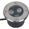 OrbitCob Faretto LED da Incasso Per Esterno Ultrasottile da 3W In Acciaio Inox Impermeabile IP67 per Giardino, Terrazzo, Pavimento, Prato(Bianco Caldo 3000K,24V)
