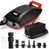 Swonder Seawolf - Pompa SUP con batteria da 9000 mAh, 2 pompe ad aria elettrica da 20 PSI con doppio pistone, a due livelli, sistema di raffreddamento attivo per paddleboard gonfiabile, kayak