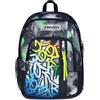 Seven Zaino Scuola Dual Detach, Nero Verde, Doppio Scomparto da 32 L