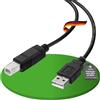 conecto cavo di collegamento USB 2.0. A maschio/B maschio - nero - 1,80m