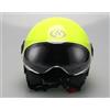 AL Helmets - CASCO DEMI-JET MOD. 101/BIS GIALLO FLUO MISURA S - DOPPIA VISIERA