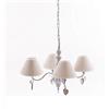 Vikyshop LAMPADARIO Shabby 4 BRACCI GRIGIO PARALUME ECRU' CAMERA cuore lampada soffitto