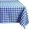 Comart - Tovaglia Square Antimacchia - Copritavolo a Quadretti Vichy 100% Poliestere - Effetto Tessuto - Resistente ai Liquidi - Lavabile in Lavatrice - Quadrata 140x140 cm - 4 Posti - Blu