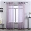 DONREN Tende per finestre semi-velate, 132 cm di larghezza x 213 cm di lunghezza, colore: lilla/viola