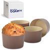 Decora 0320159 Forme Canasta/Panettone Ø 13 x h 9,5 cm-500 G, 25 Pezzi, Carta di cellulosa, Marrone, g-25