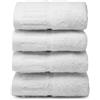 Top Towel - 4 Asciugamani Bidet o Viso - Asciugamani bianchi hotel - Grandi asciugamani da bagno - 100% cotone - Bianco - 30x50 cm