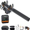 COMICA Microfono shotgun wireless VM40 con registrazione interna a 32 bit float, memoria da 32GB, portata 200 m, super cardioide, microfono per telecamera per registi, streaming live su YouTube
