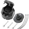 AGRISHOP 12v 13 Poli Presa del Rimorchio,Presa Elettrica Rimorchio 13Vie Impermeabile Presa13 Poli Gancio Traino,Femmina Staffa Bullone Dado Gomma Impermeabile Guarnizione per RV Caravan Trattore Van