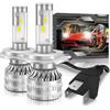GSRECY Lampadina per faro a LED per auto, 80 W 12000 lm, kit di conversione del faro LED per veicolo, lampadina super luminosa, 6000 K, bianco, plug and play, confezione da 2 (H4)