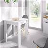 Dmora -Tavolo allungabile Comer, Consolle estensibile multiposizione,Tavolo consolle ausiliare pieghevole, 79/134x67h79 cm, Bianco