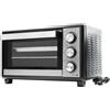 BEHOME Forno Elettrico Ventilato Piccolo 30L da tavolo, Temperatura fino a 230°, Timer 60 min, Forno elettrico da tavolo con griglia, teglia e sollevatore griglia inclusi, antiaderente, doppio vetro