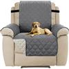 H.VERSAILTEX Copridivano poltrona Impermeabile Divano Protector Mobili Coperture su due lati per Cani/Gatti Letto con Divano Slipcovers 201 x 55cm, Grigio